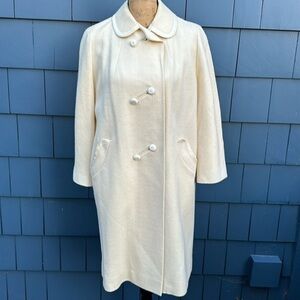 Vintage 1950s women’s workers union ladies garment lined cream medium